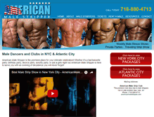 Tablet Screenshot of americanmalestripper.com